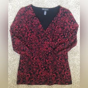 HOLIDAY READY - Ref and Black sparkly I-N-C brand top - super comfortable!!!